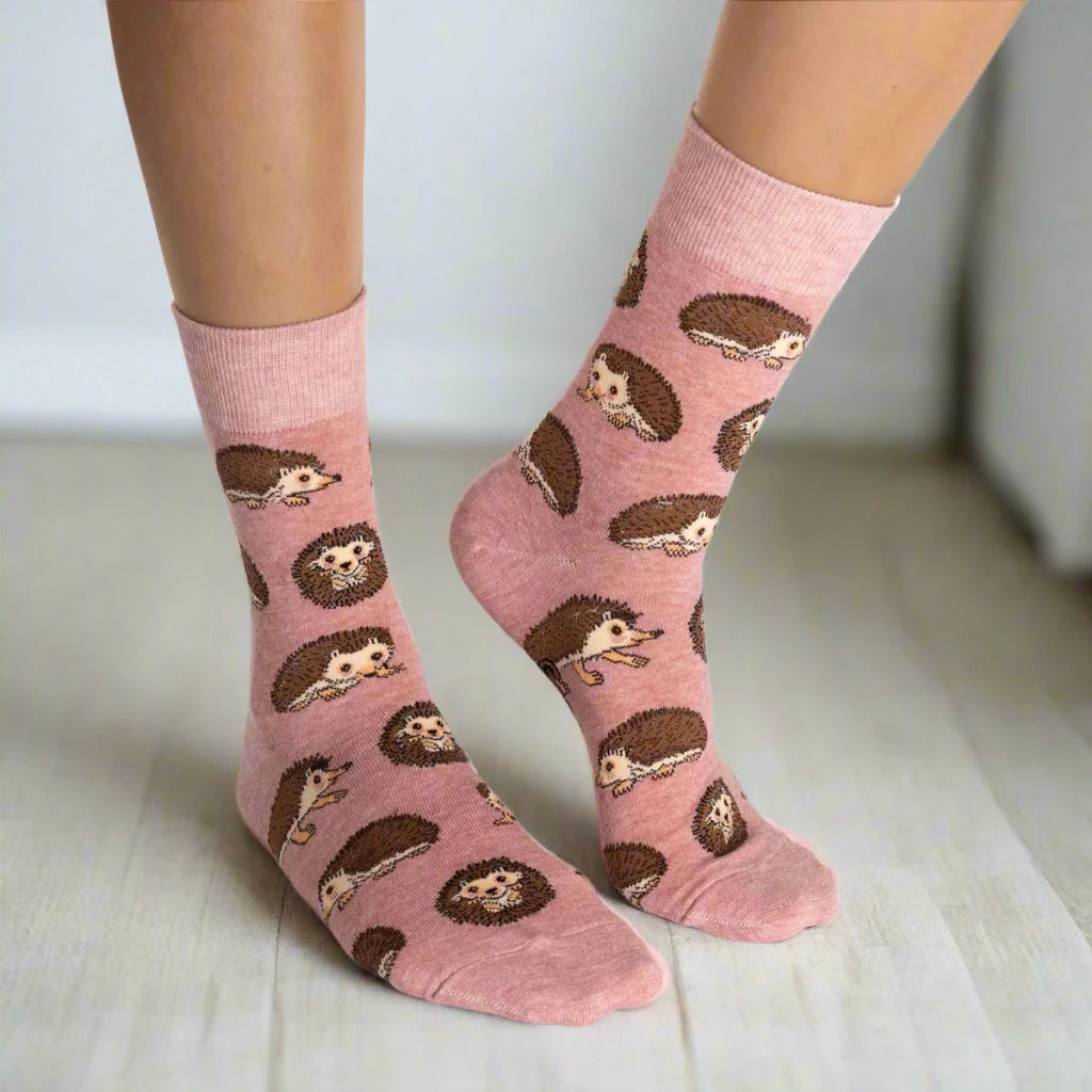 Hedgehog Crew Socks - Women's 5-9