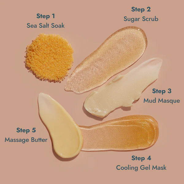 Pedi Moments Golden Vanilla Pedicure Kit Holiday Edition