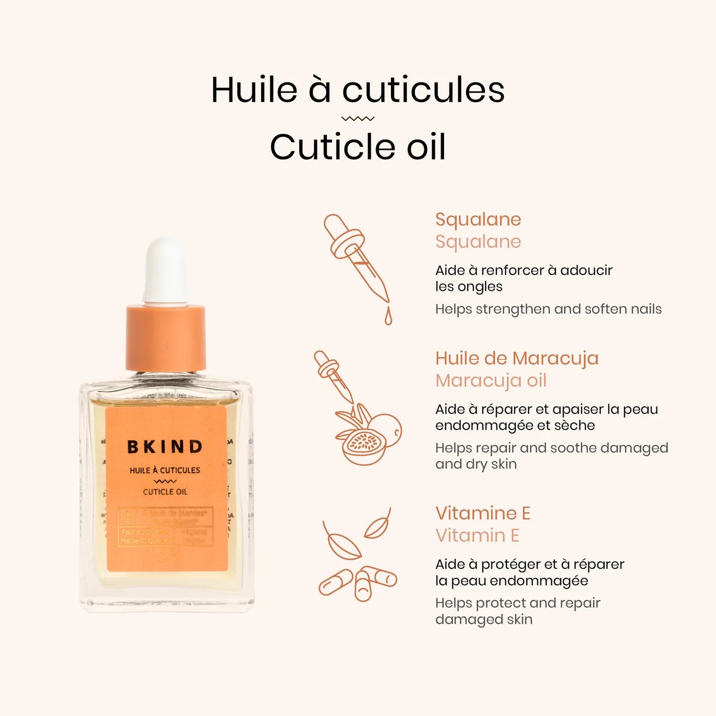 Cuticle Oil with Vitamin E and Squalene