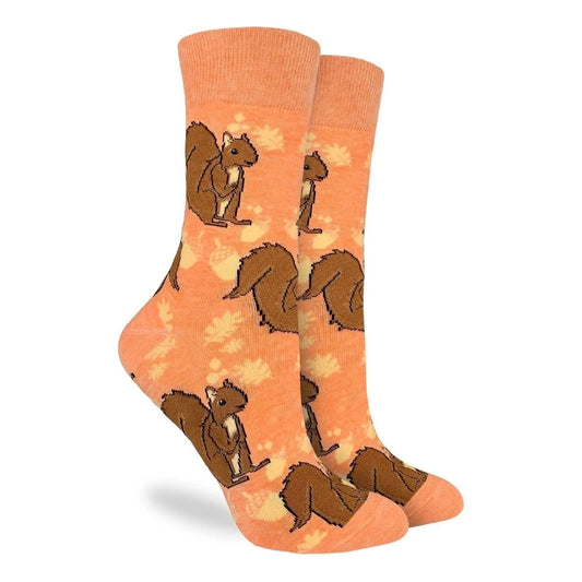 Orange Squirrel Socks - Women's 5-9