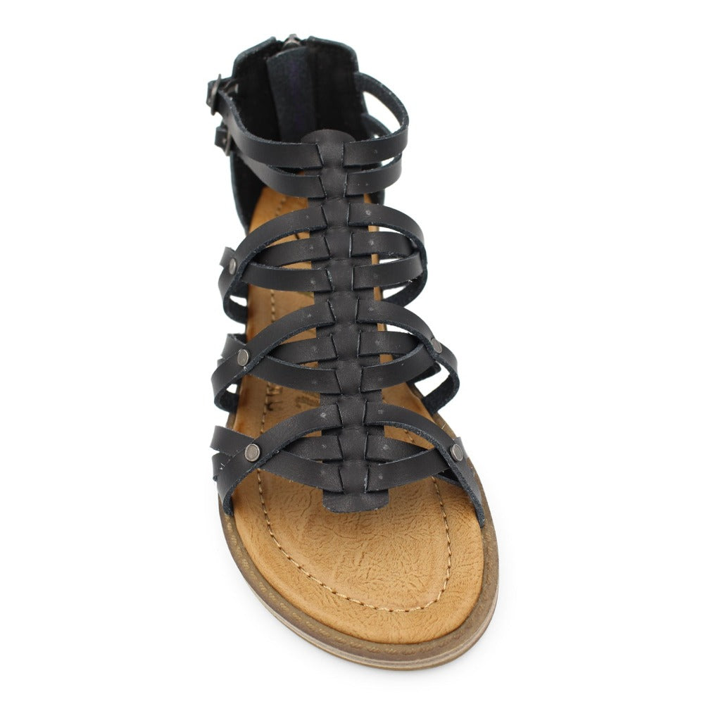 APT 9 Women's Clarion Gladiator Sandals Black Size 9 M gold accents | eBay