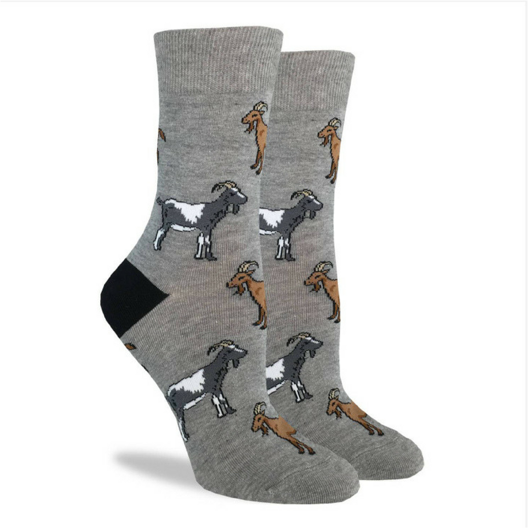 Goats Crew Socks - Women's 5-9 - The Grinning Goat